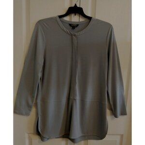 Lauren Ralph Lauren Women's Flowy Stretch Tunic Top Blue Long Sleeve - XL